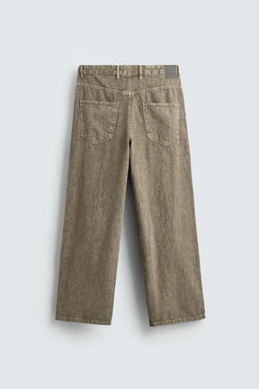 FADED PRINT BAGGY FIT TROUSERS - Image 7