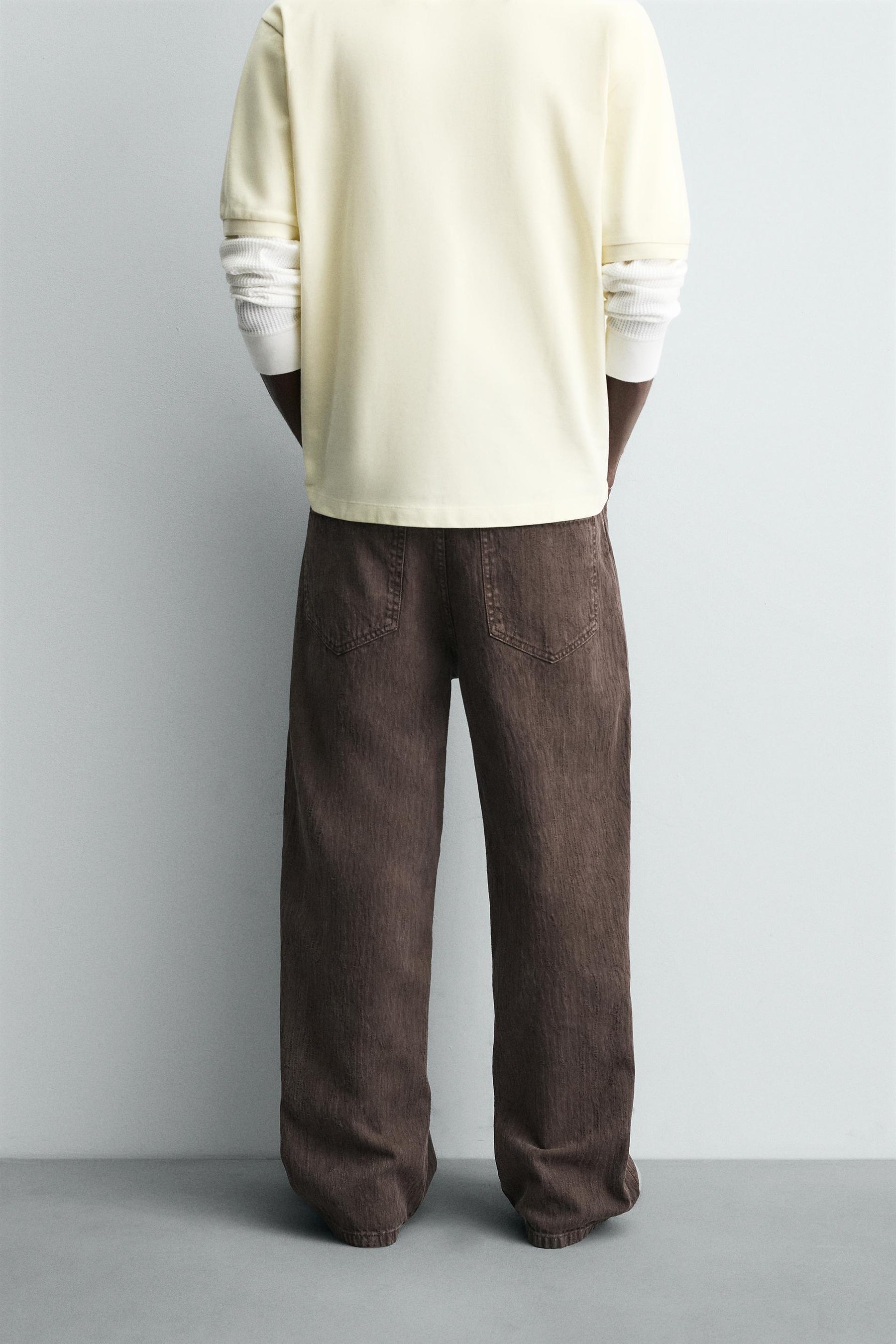 FADED PRINT BAGGY FIT TROUSERS - Image 3