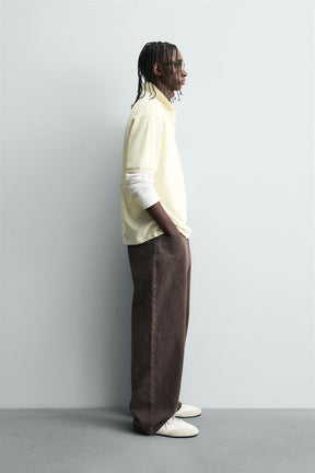 FADED PRINT BAGGY FIT TROUSERS - Image 4