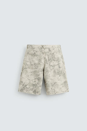 ABSTRACT PRINT RELAXED FIT BERMUDA SHORTS - Image 7