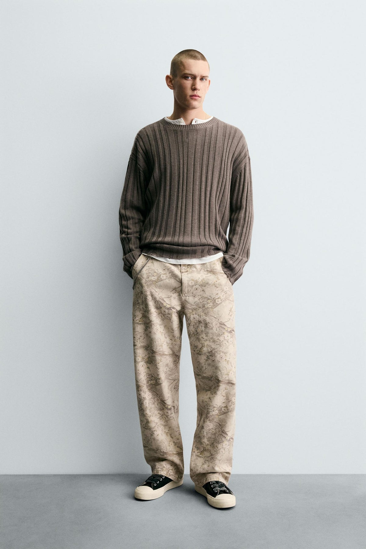 ABSTRACT PRINT CARPENTER TROUSERS - Image 1