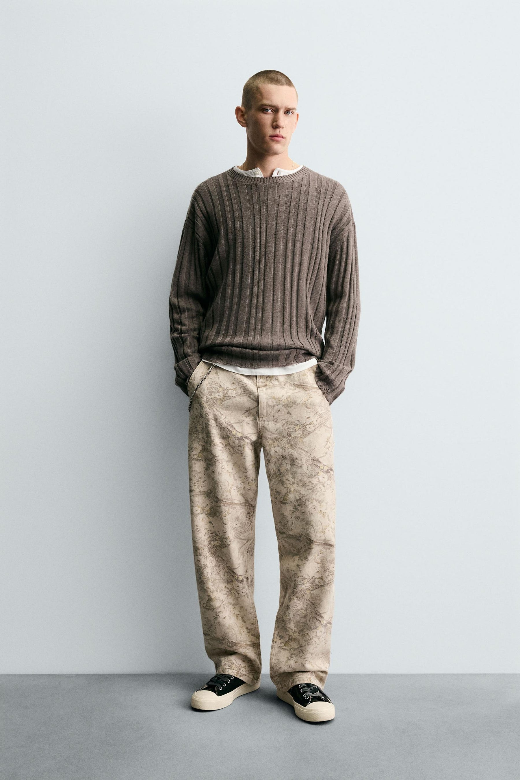 ABSTRACT PRINT CARPENTER TROUSERS - Image 1