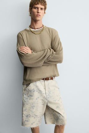 ABSTRACT PRINT CARPENTER POCKET BERMUDA SHORTS - Image 6