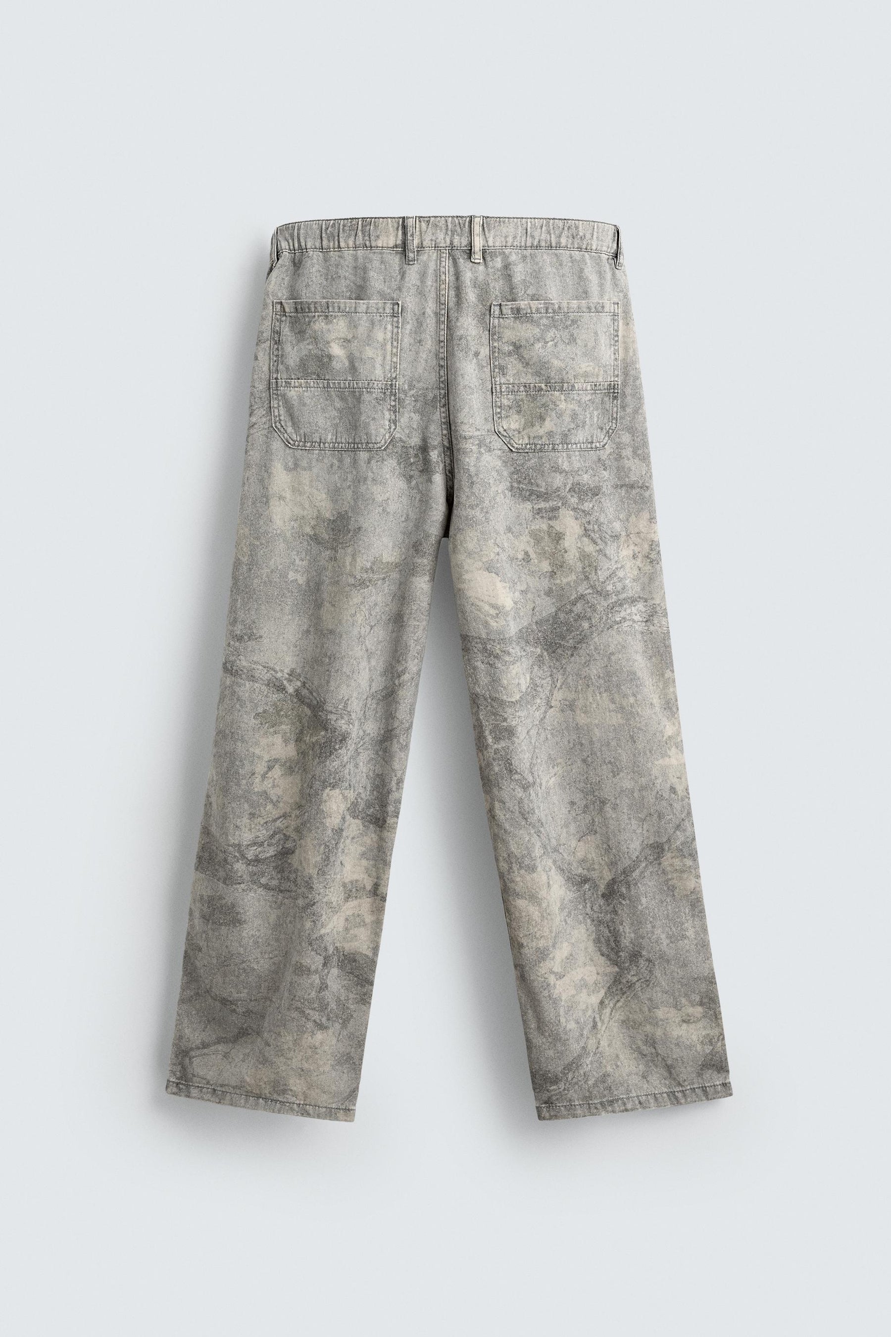 ABSTRACT PRINT RELAXED FIT TROUSERS - Image 7