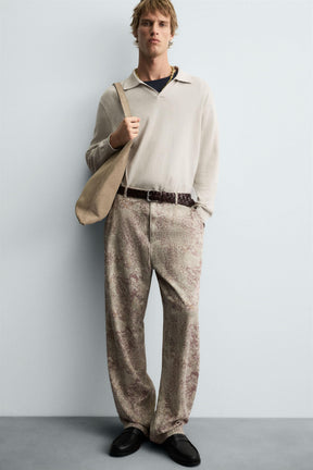 ABSTRACT PRINT RELAXED FIT TROUSERS - Image 5