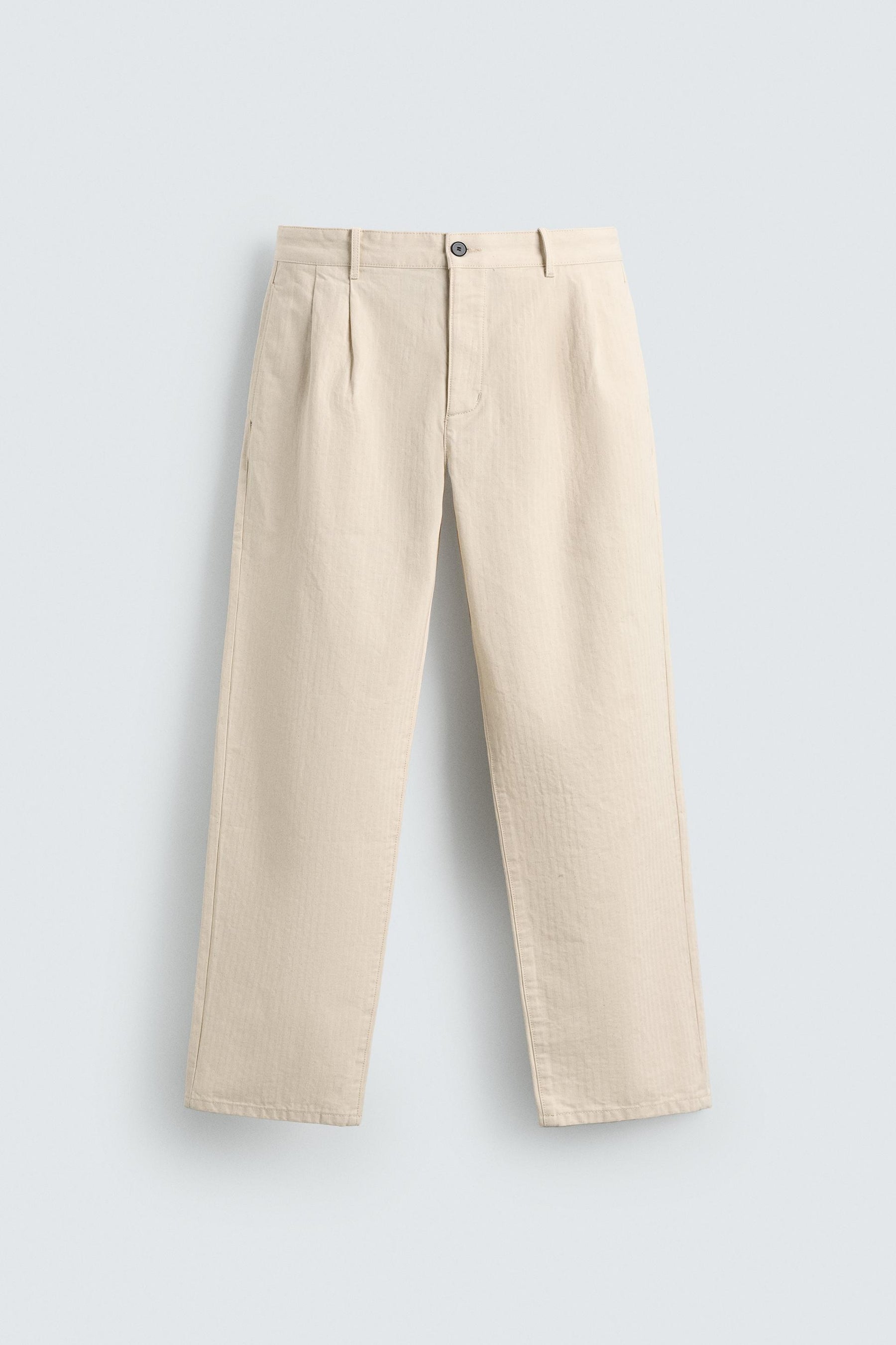 PLEATED HERRINGBONE TROUSERS - Image 7