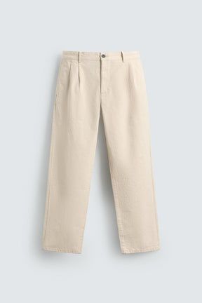 PLEATED HERRINGBONE TROUSERS - Image 7