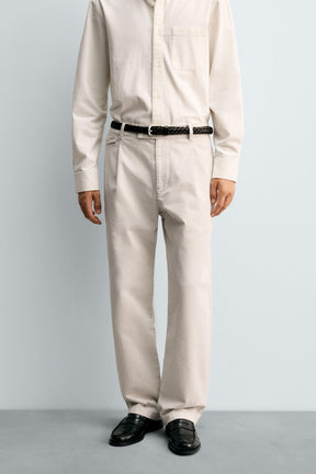 RELAXED FIT PLEATED TROUSERS - Image 2