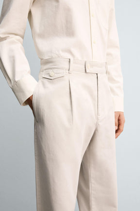 RELAXED FIT PLEATED TROUSERS - Image 5