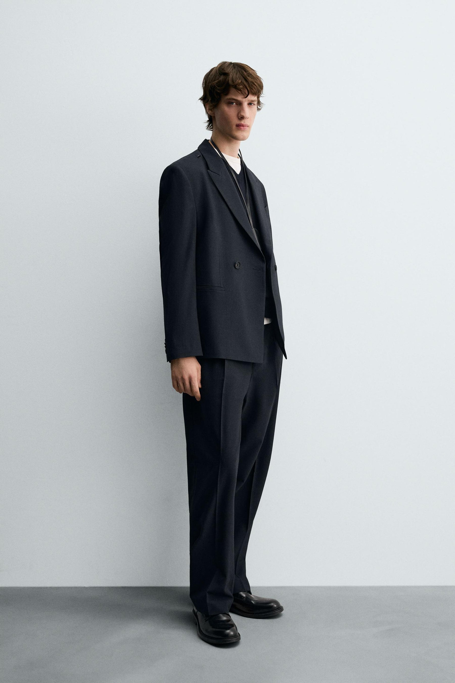 STRIPED SUIT DOUBLE-BREASTED BLAZER - Image 4