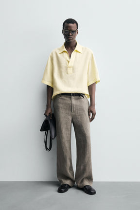 100% LINEN POLO SHIRT - Image 1