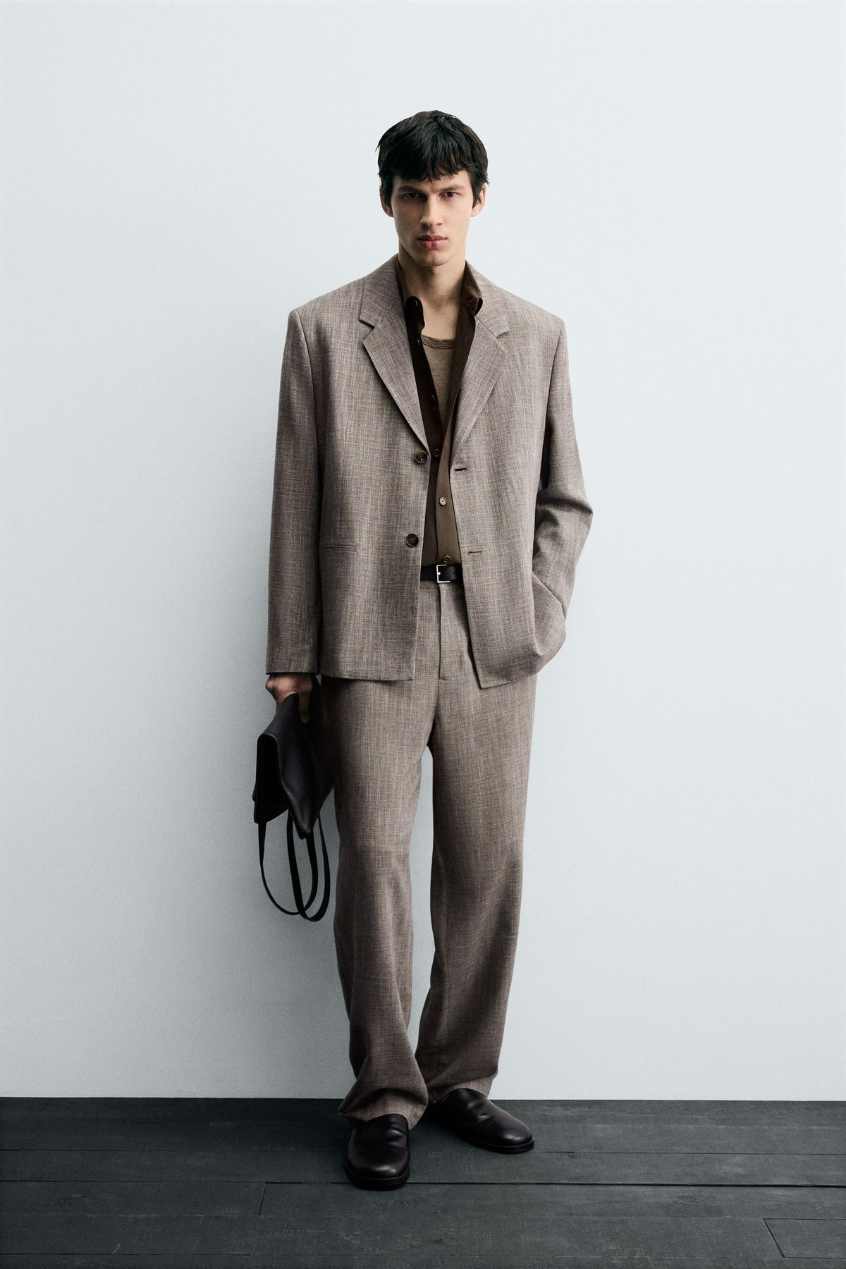 TEXTURED SUIT BLAZER - Image 1