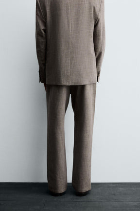 TEXTURED SUIT TROUSERS - Image 3