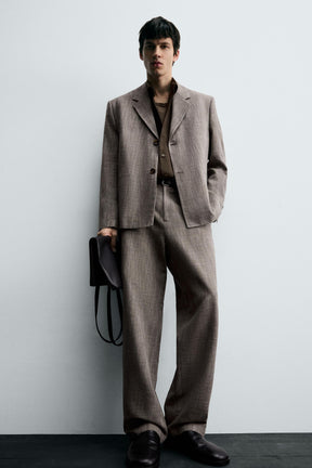 TEXTURED SUIT TROUSERS - Image 5