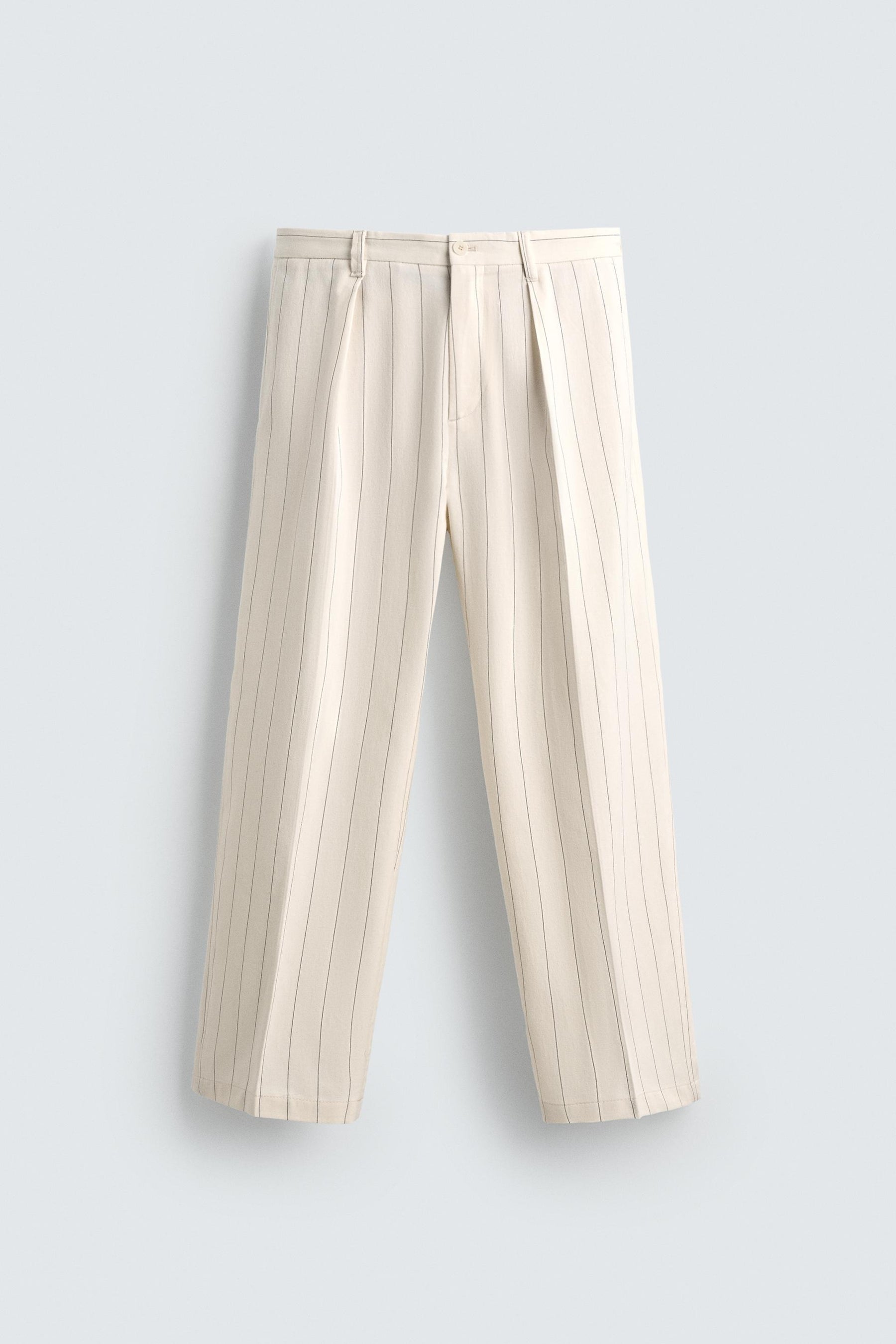 PLEATED STRIPED TROUSERS - Image 7