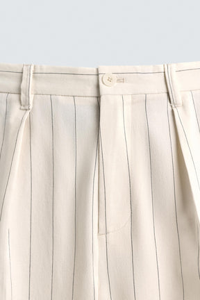 PLEATED STRIPED TROUSERS - Image 9