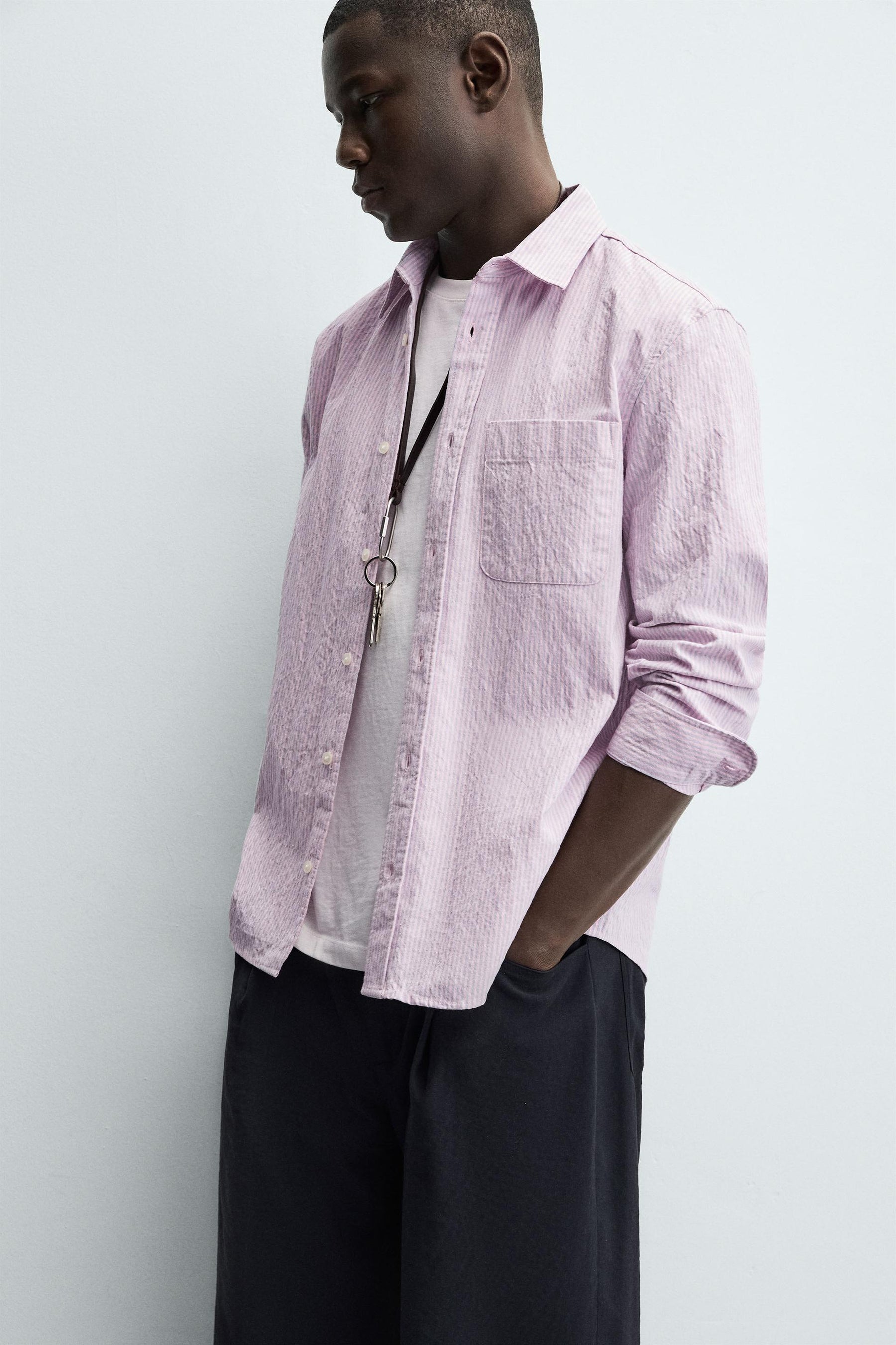 WASHED STRIPED SHIRT - Image 7