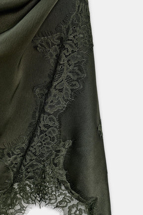 Lace-trimmed camisole top