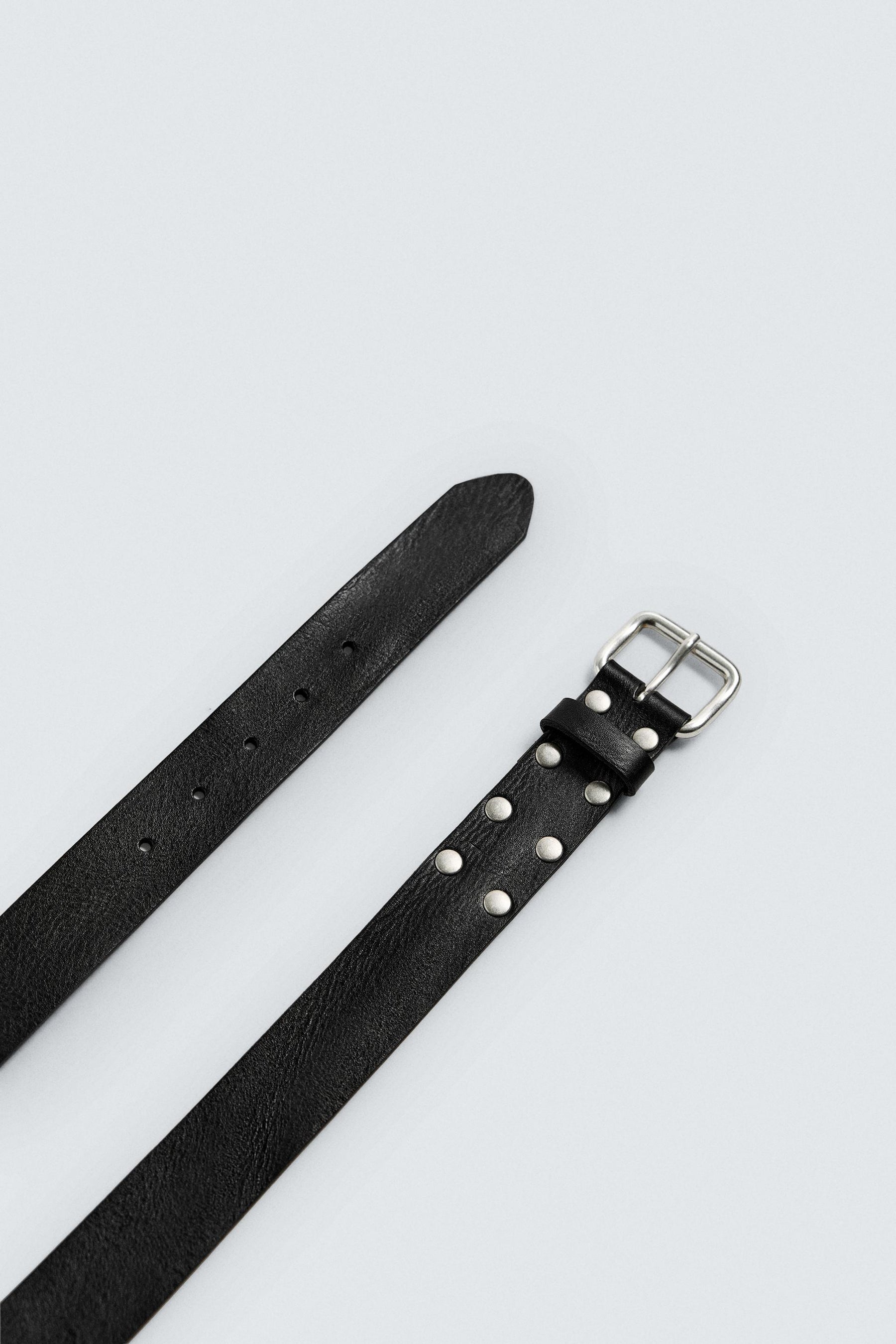 STUDDED LEATHER BELT - Image 3