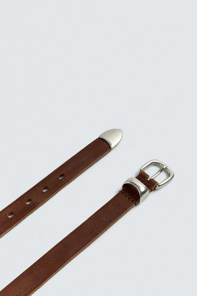 VINTAGE-EFFECT LEATHER BELT - Image 4