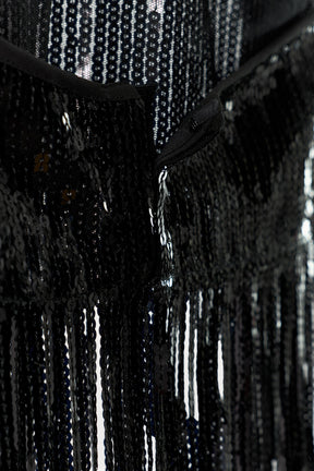 Sequin Fringed Halter Top