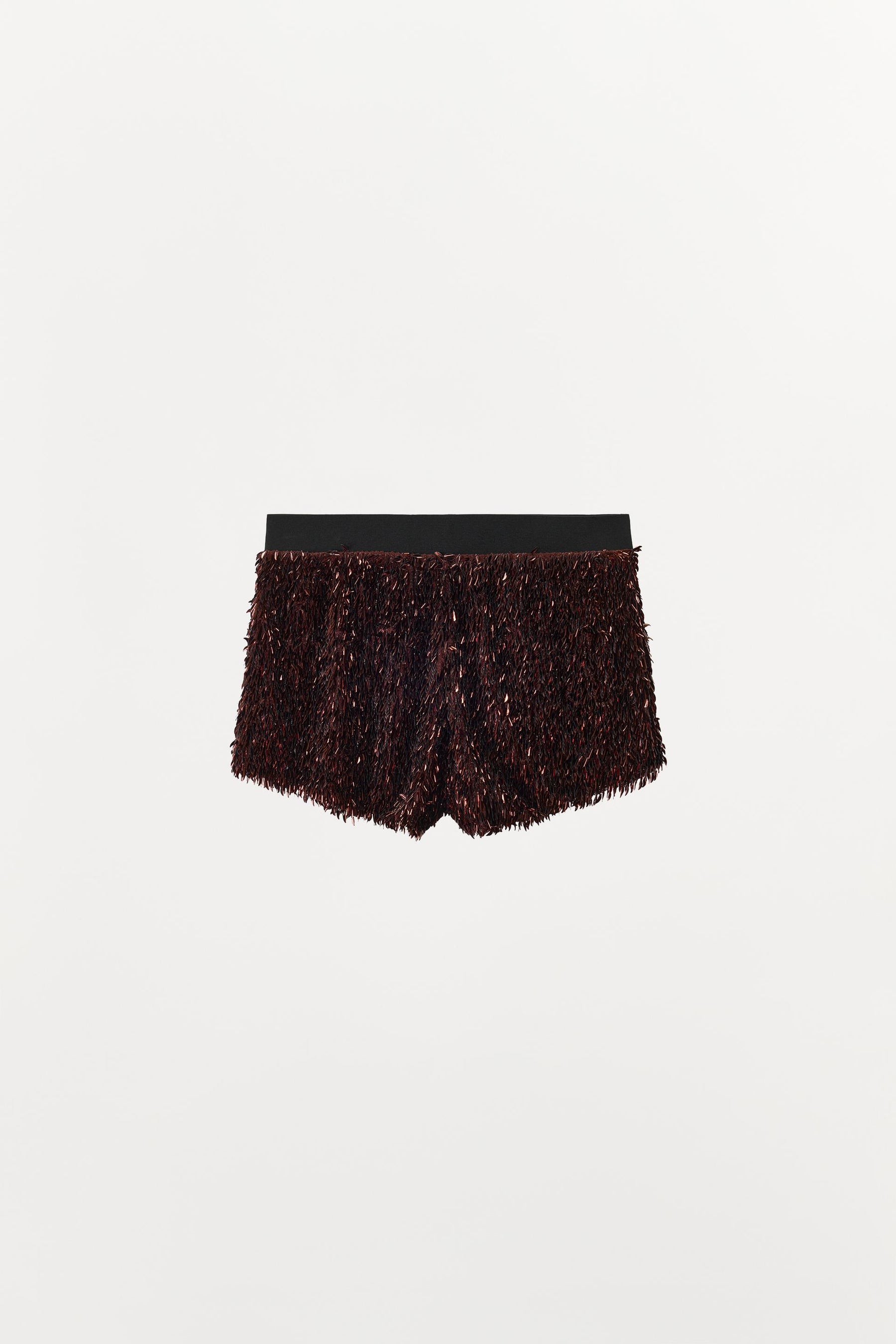 Sequin Shorts with Contrast