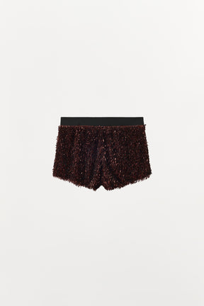 Sequin Shorts with Contrast