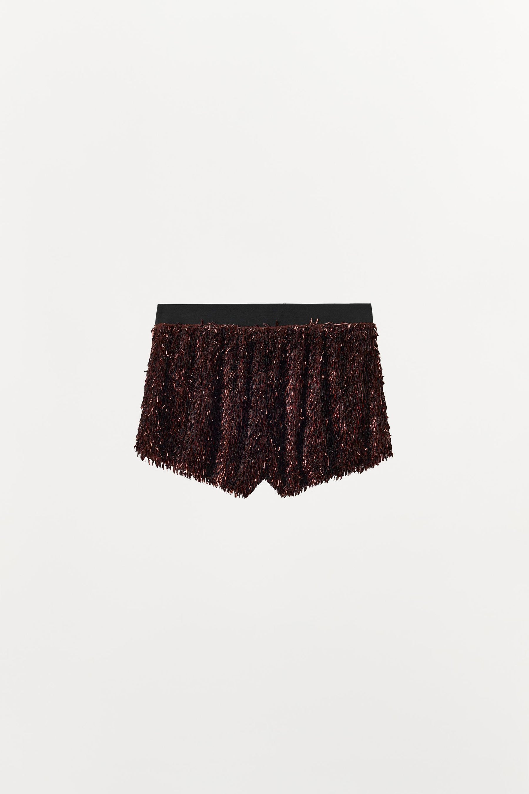 Sequin Shorts with Contrast