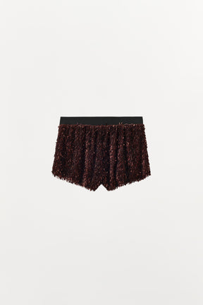 Sequin Shorts with Contrast