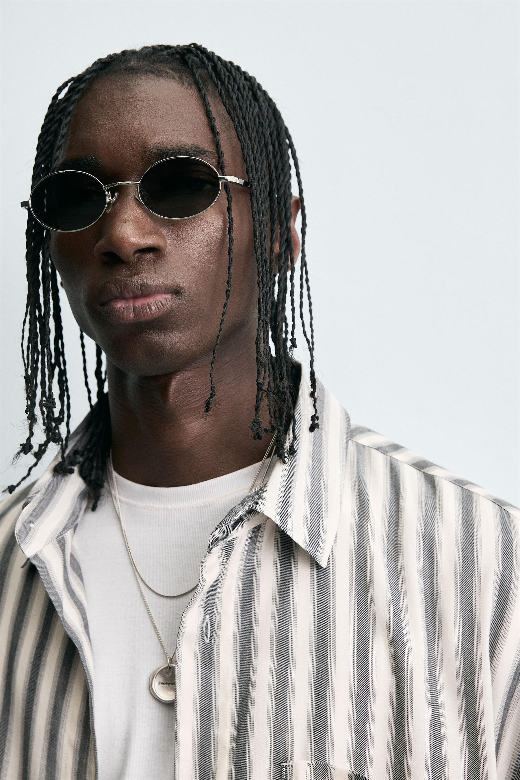 STRIPED COTTON-VISCOSE SHIRT - Image 6