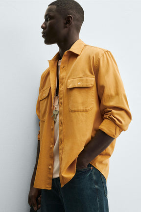 LYOCELL/COTTON SHIRT WITH POCKETS - Image 6