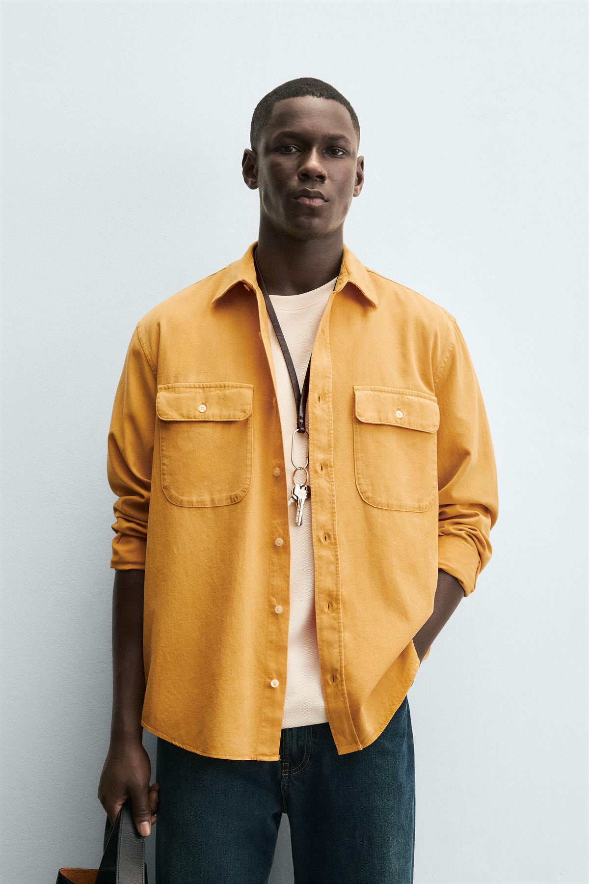 LYOCELL/COTTON SHIRT WITH POCKETS - Image 2