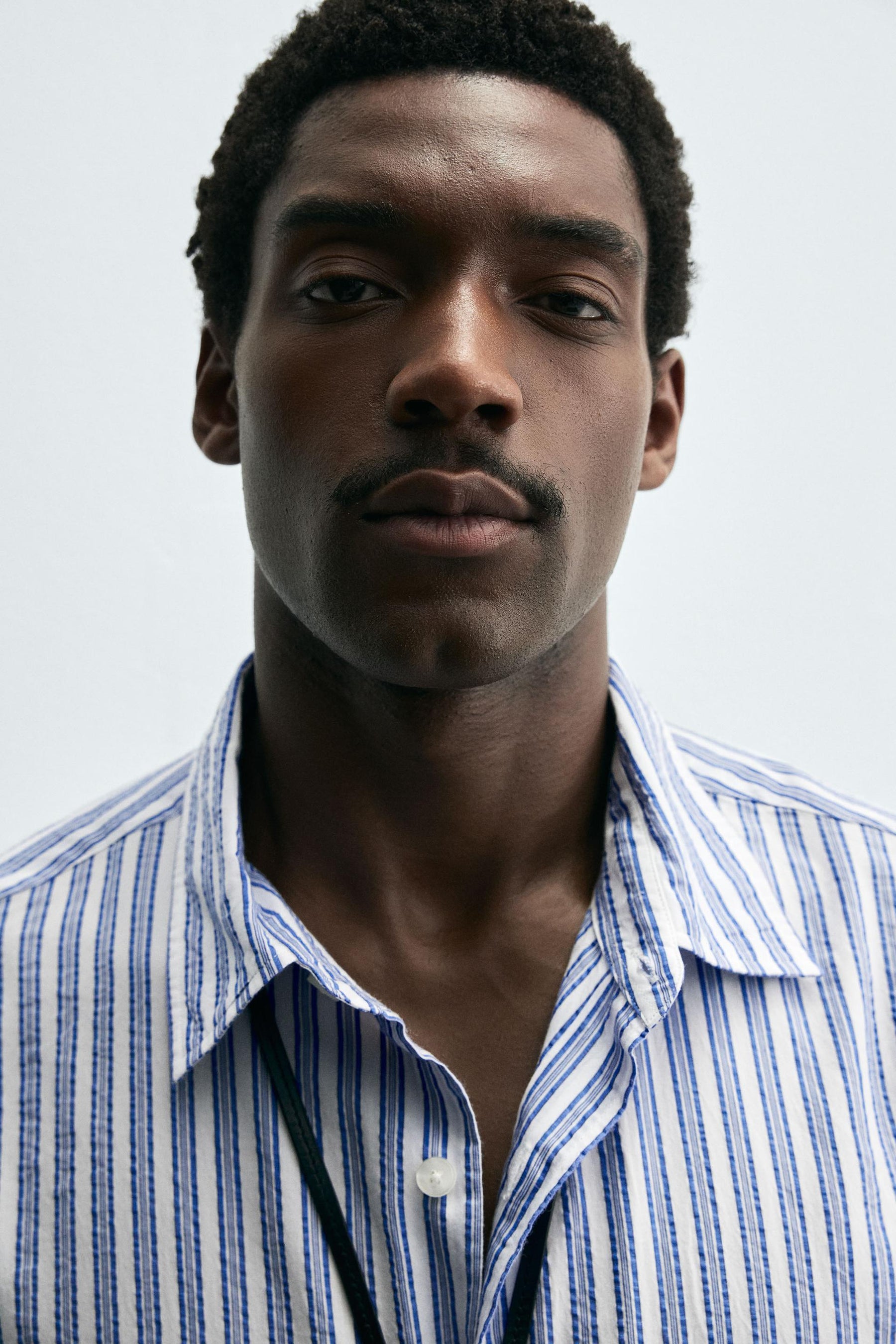 CREASED-EFFECT STRIPED SHIRT - Image 5