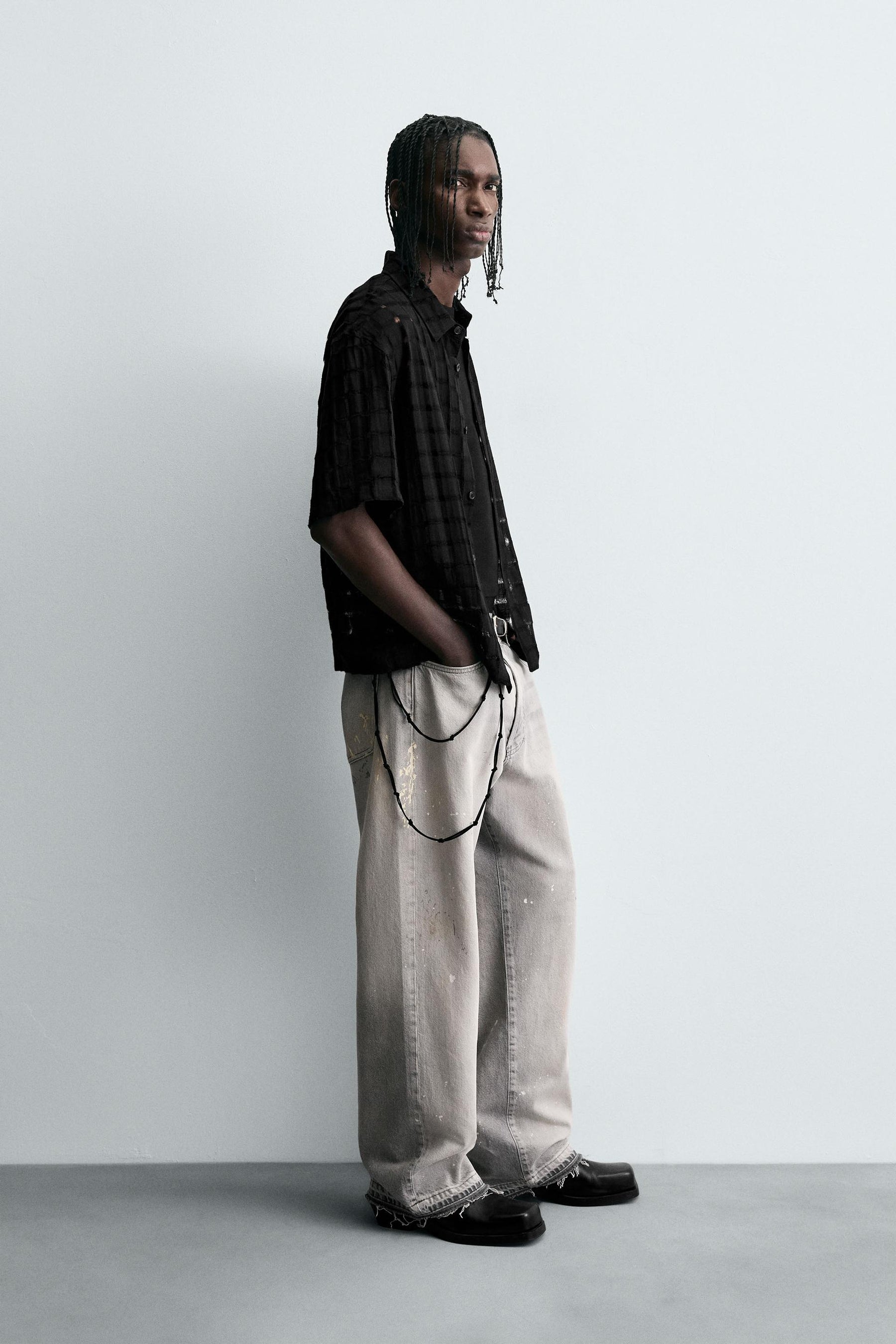 JACQUARD NEEDLE-PUNCH SHIRT - Image 4