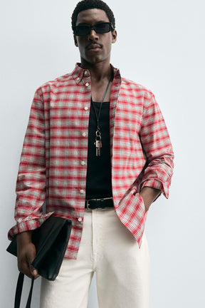 CHECK BUTTON-DOWN COLLAR SHIRT - Image 5