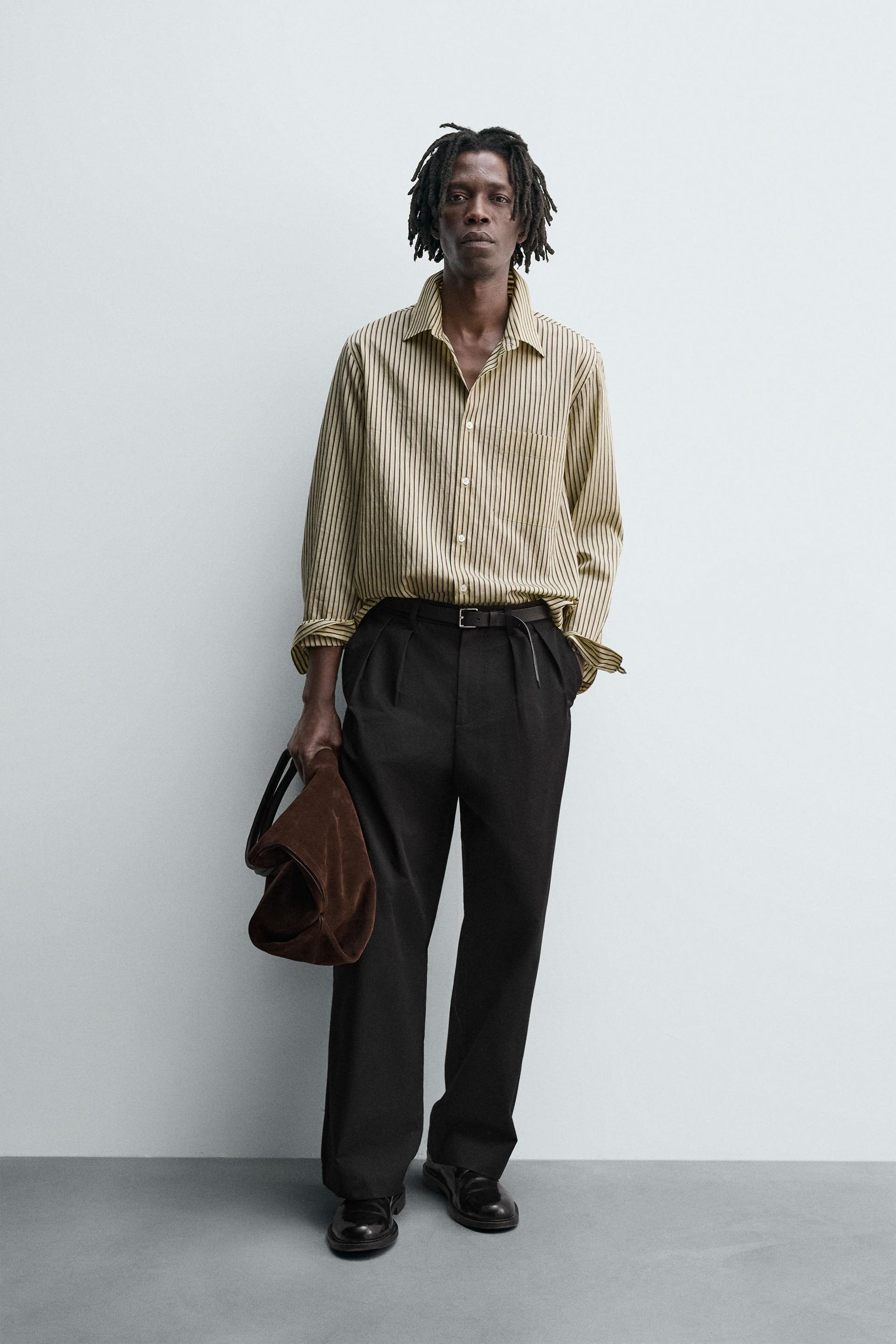 STRIPED FLOWING SHIRT - Image 1