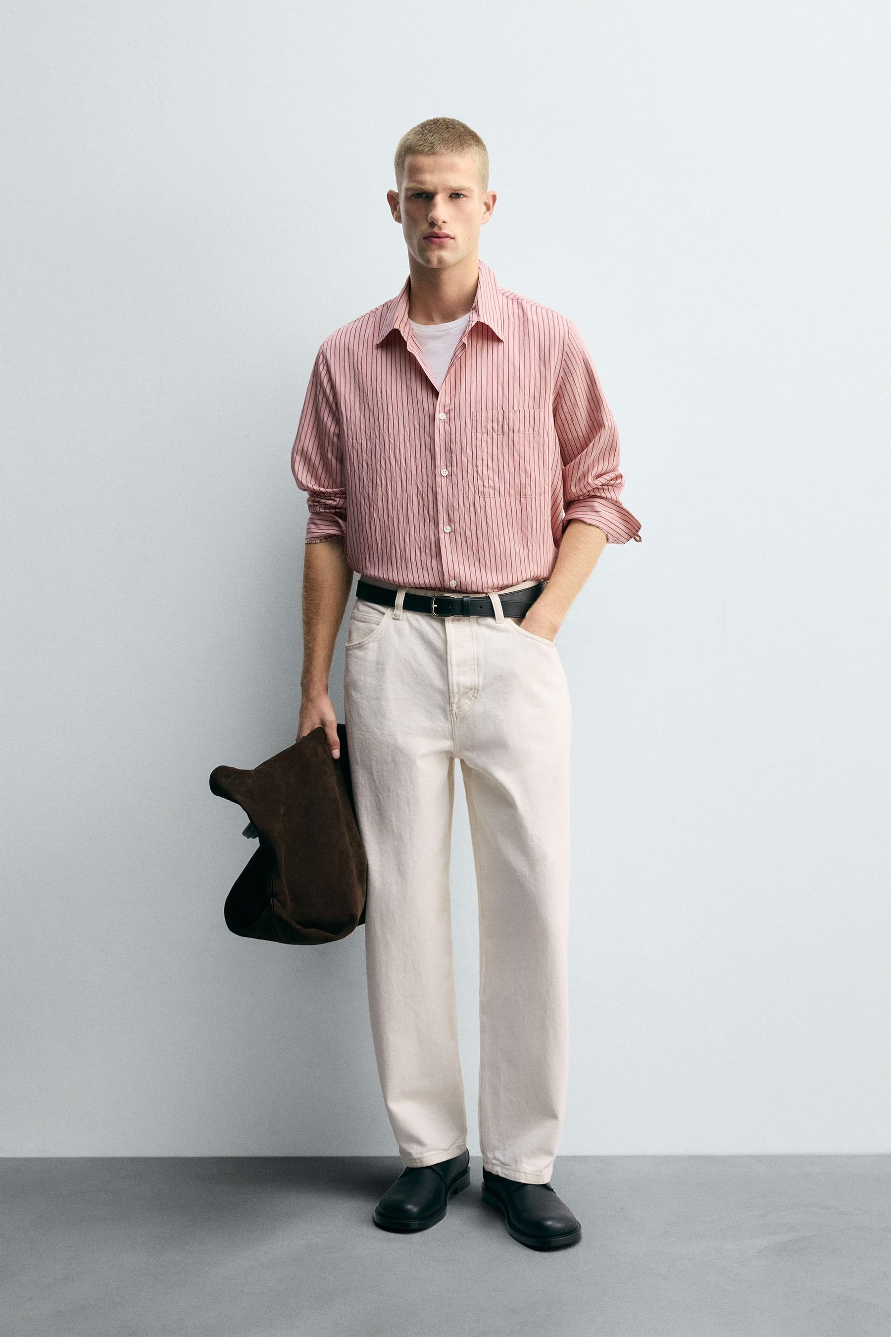 STRIPED FLOWING SHIRT - Image 1