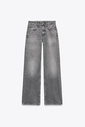 WIDE-LEG MID-RISE JEANS