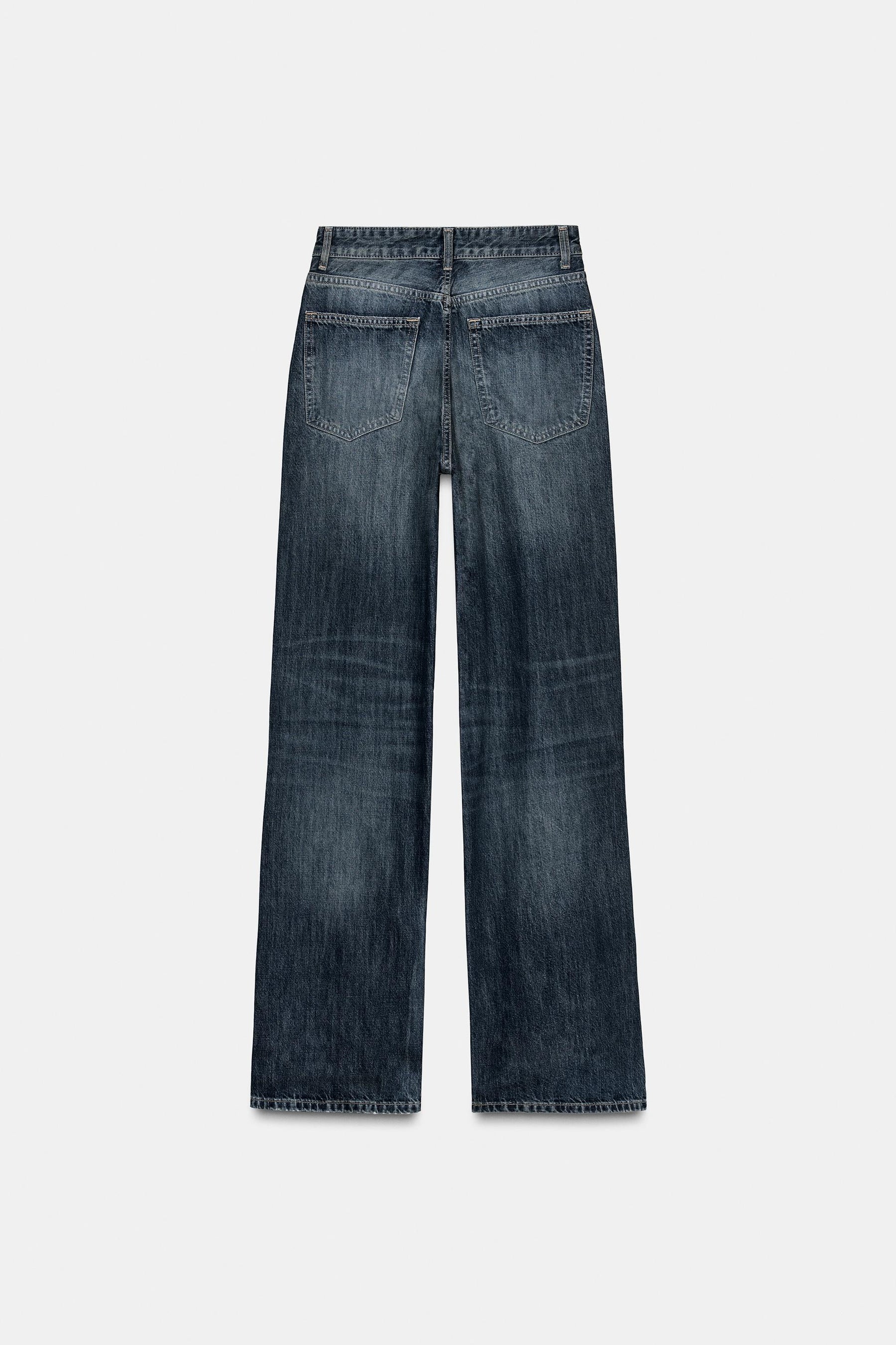 Wide-leg high-waist jeans