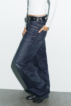 STRAIGHT WIDE HIGH-WAIST JEANS