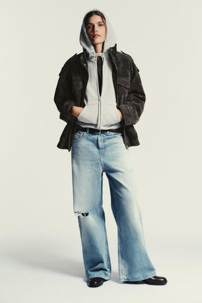 MID-WAIST BAGGY JEANS