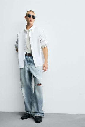 RIPPED BAGGY FIT JEANS - Image 6
