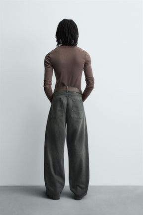 BAGGY FIT JEANS WITH TWISTED SEAM - Image 3