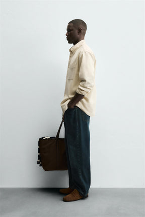 CONTRAST STITCHING OVERSHIRT - Image 4