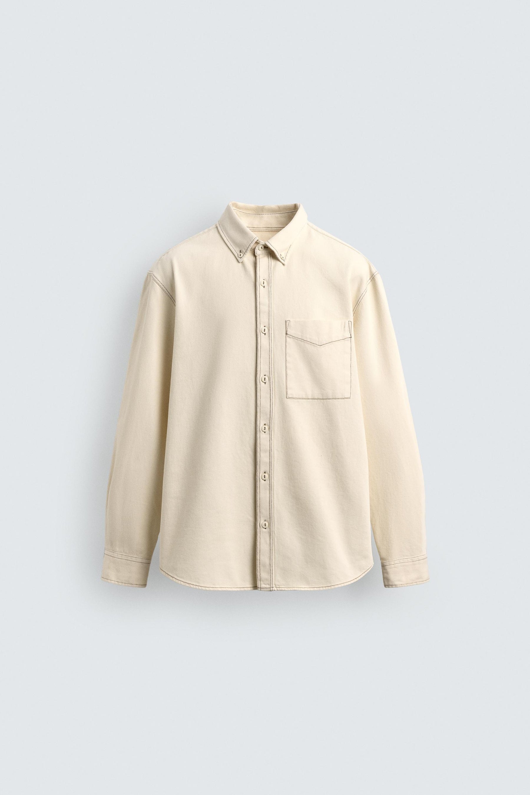CONTRAST STITCHING OVERSHIRT - Image 6