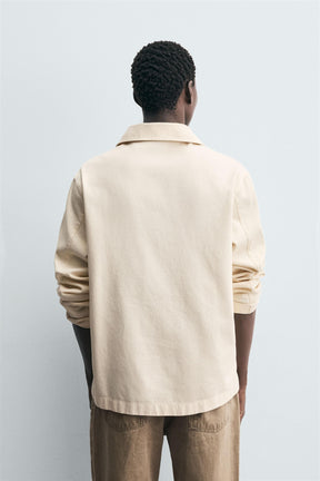 WASHED TEXTURED OVERSHIRT - Image 3