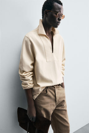 WASHED TEXTURED OVERSHIRT - Image 5