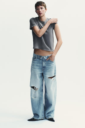 Faded-Effect T-Shirt