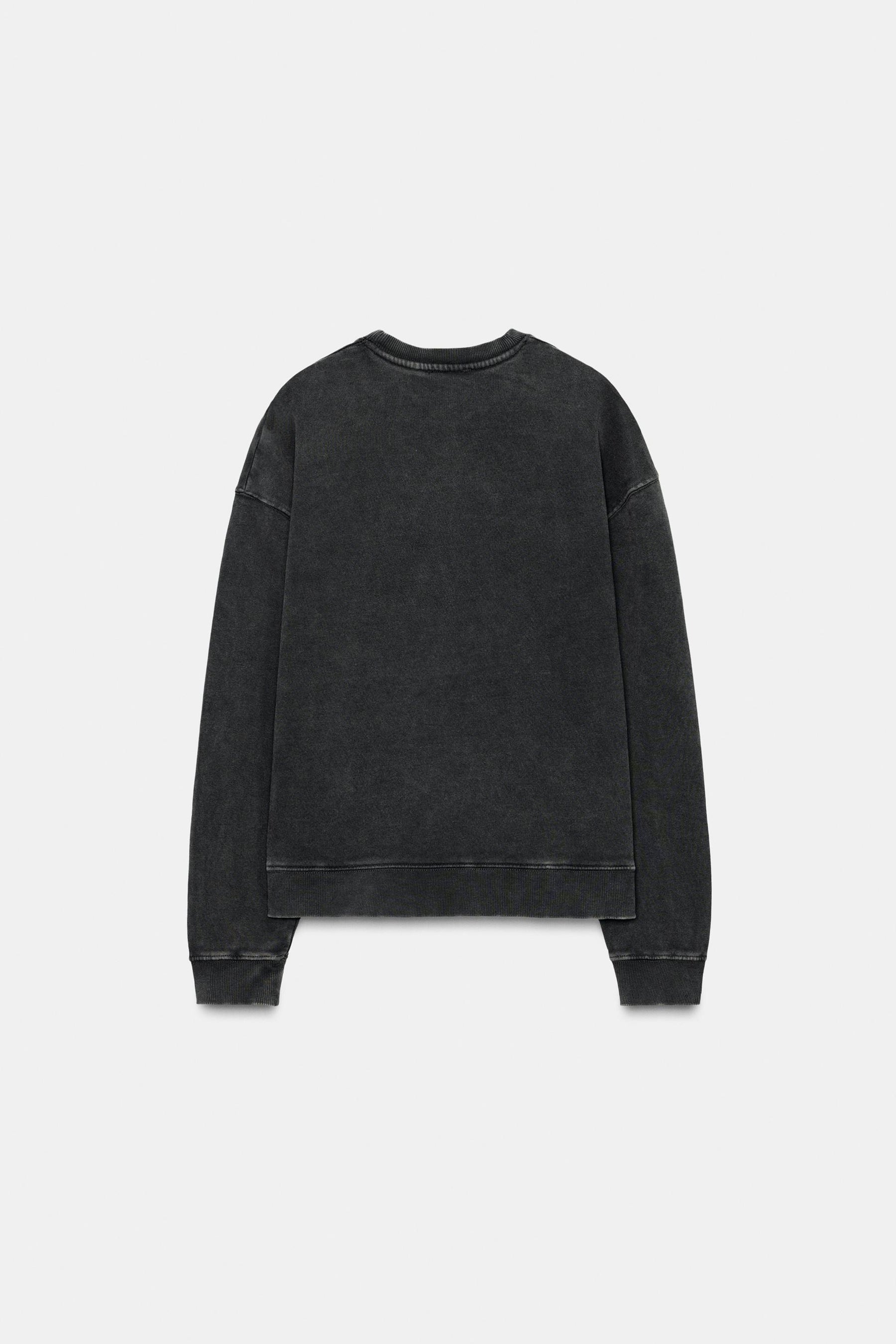 Washed Slogan Sweatshirt