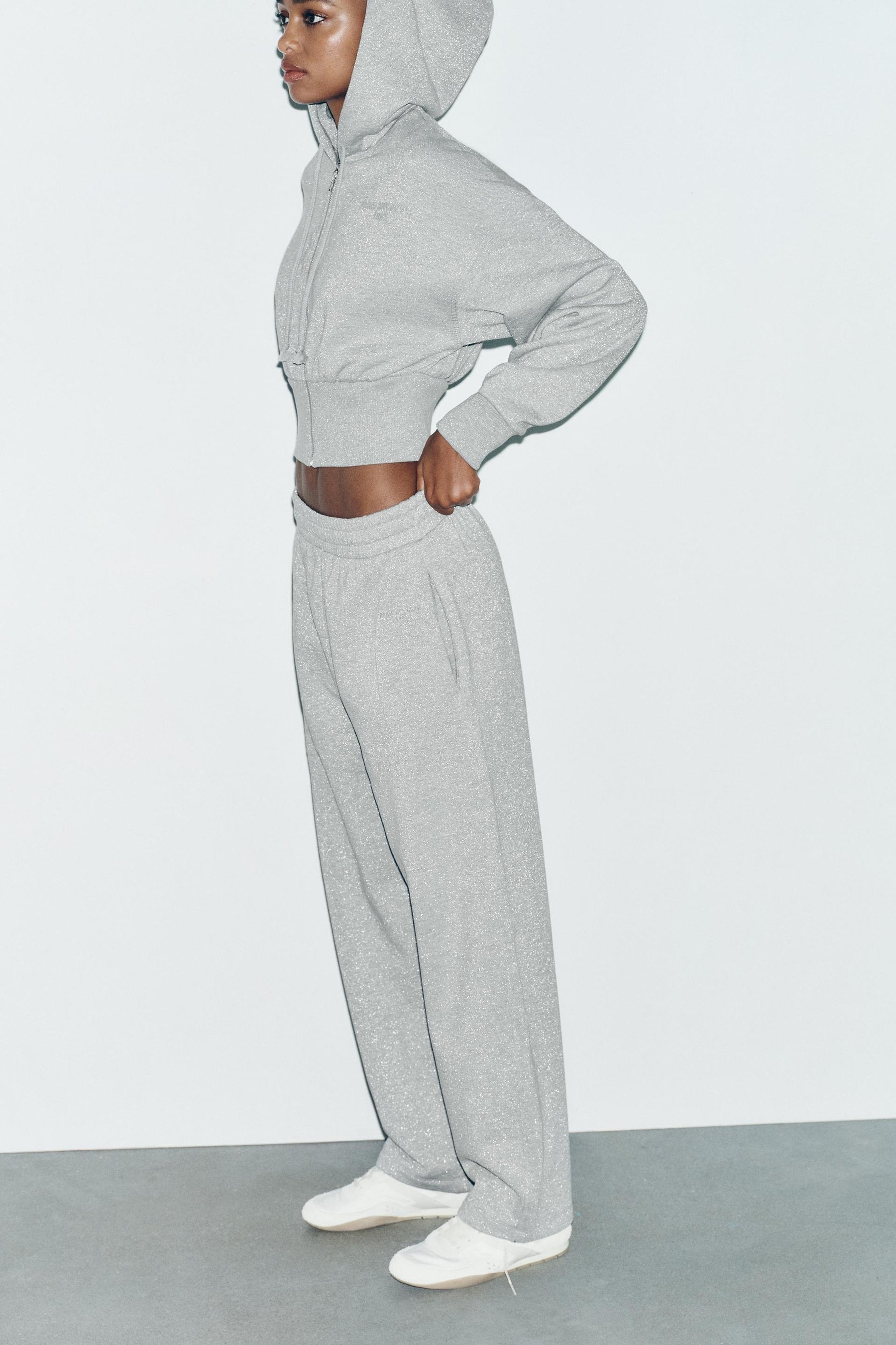 METALLIC THREAD TROUSERS